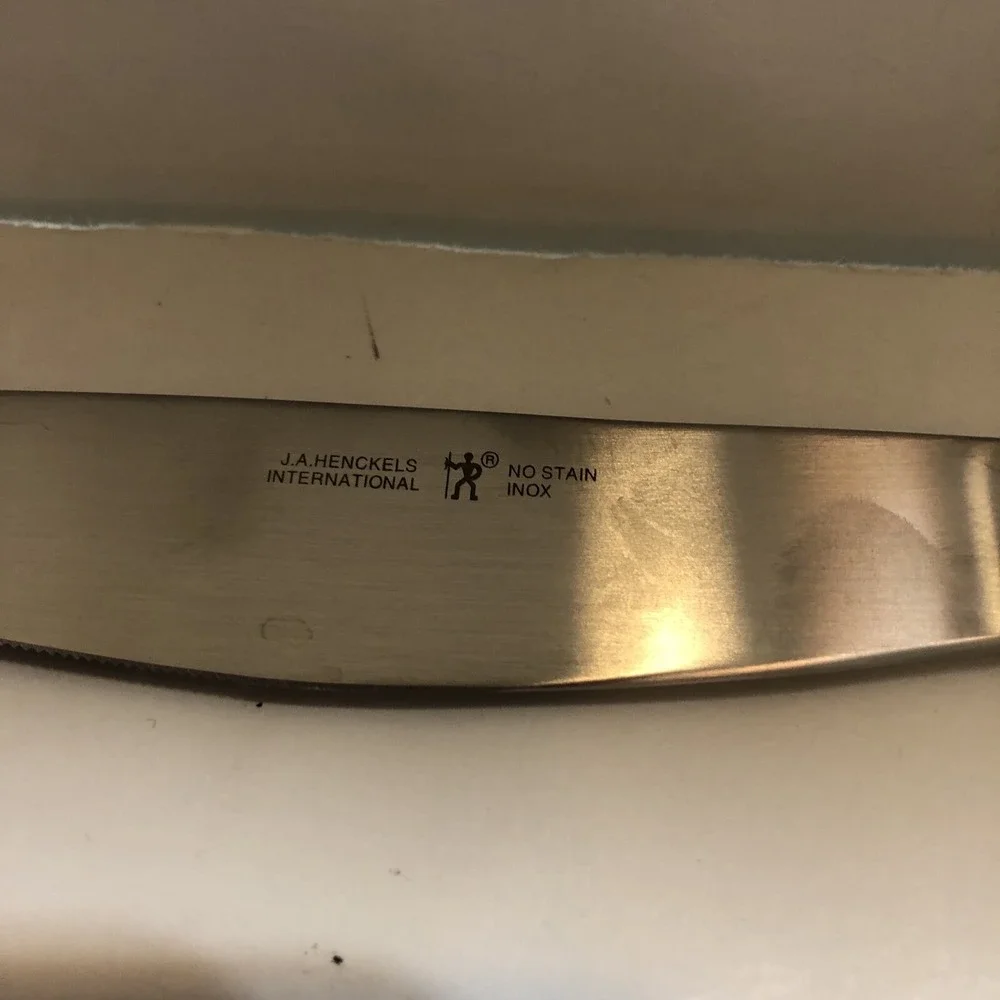 Three  J A Henckels  International Dinner Knives Gem Satin Stainless Flatware